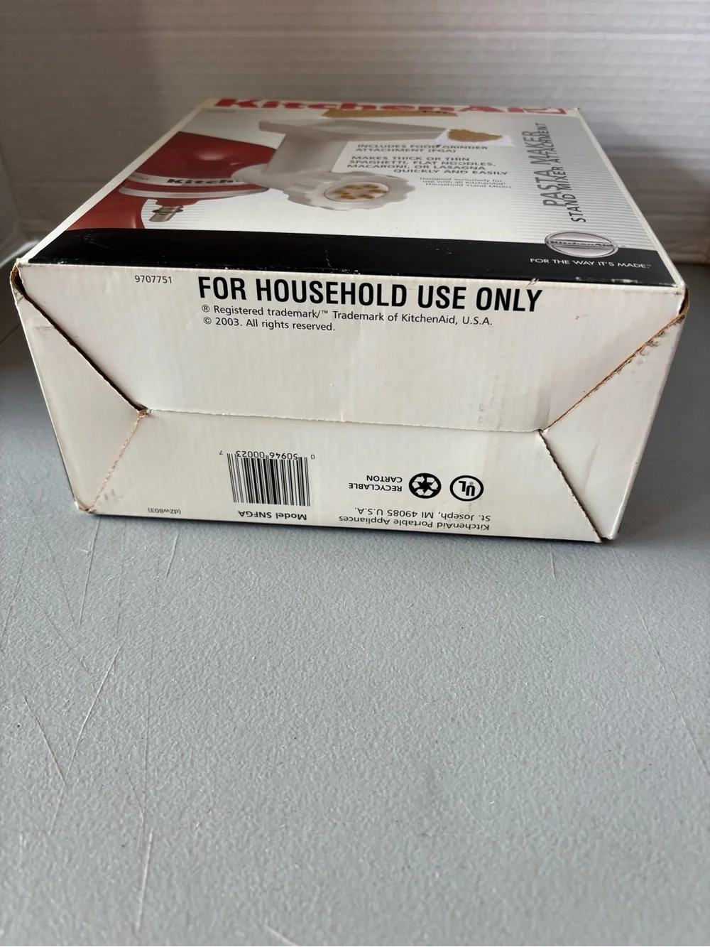 Kitchen Aid SNFGA/9707751 Pasta Maker Stand Mixer Attachment *READ* - Picture 10 of 10